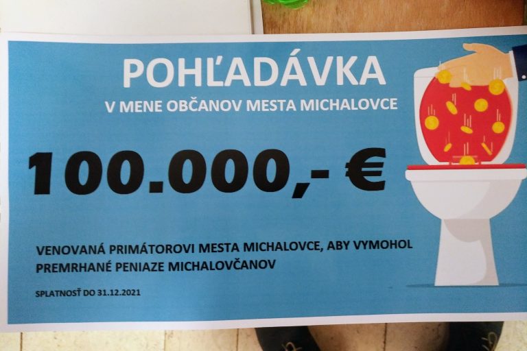 Spláchnuté peniaze Michalovčanov